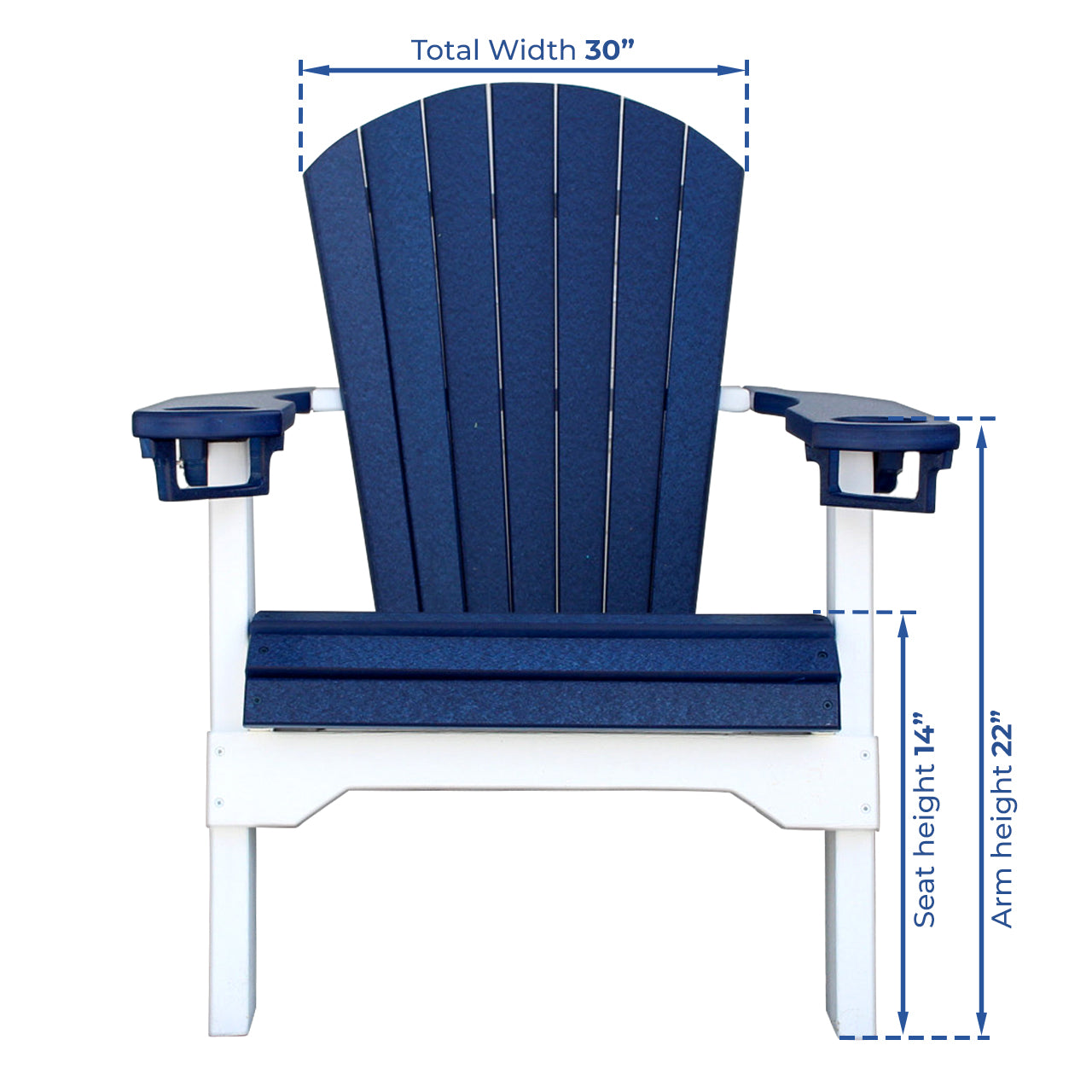 Deluxe Adirondack Folding Chair w/cupholders