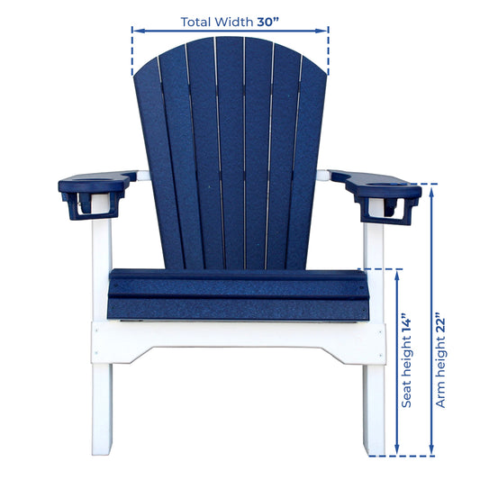 Deluxe Adirondack Folding Chair w/cupholders