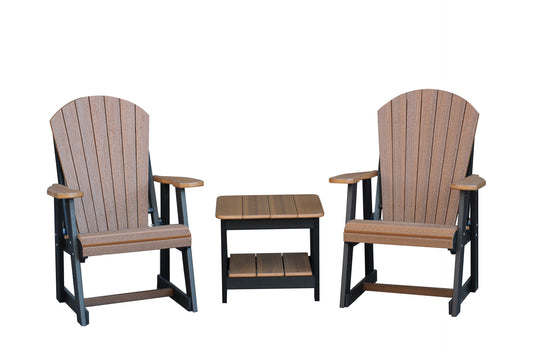 Set of 2 Deck Chairs & 1 22” End Table