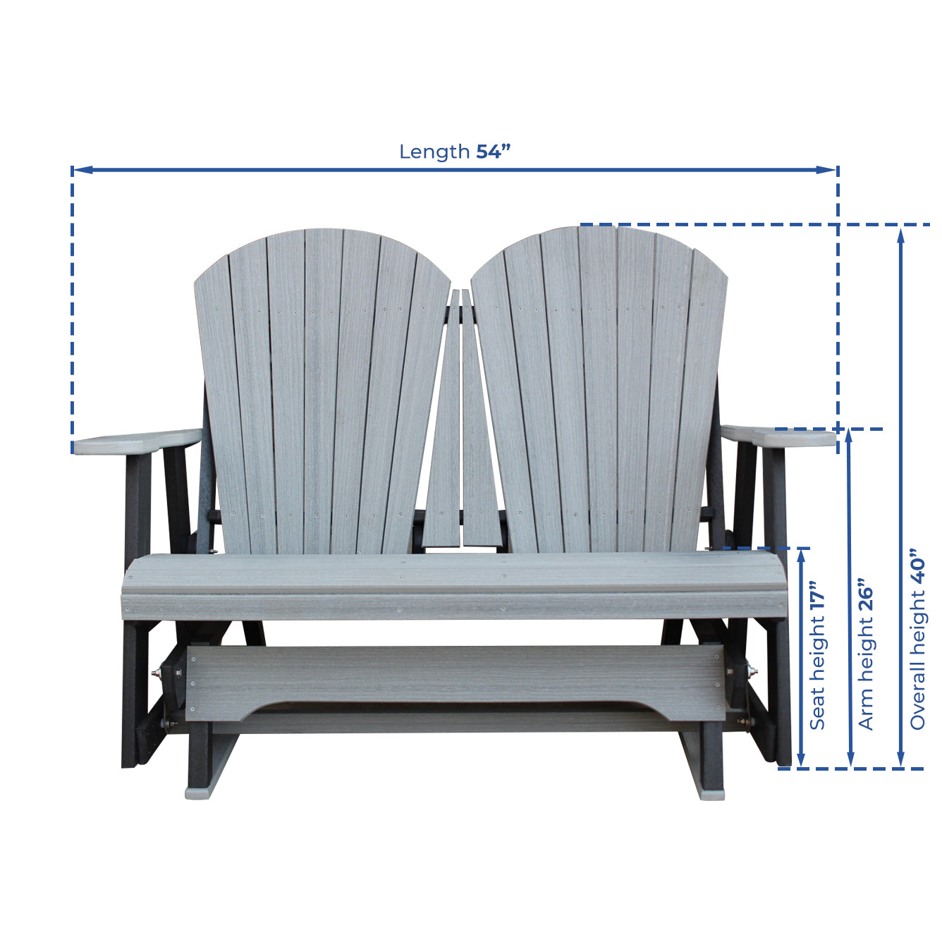 4’ Adirondack Loveseat Glider